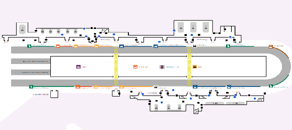 Limousine Pick Up area is marked in purple.